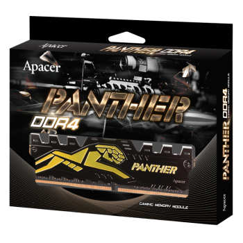 Apacer Panther Black-Gold 8GB 1x8GB 3200MHz CL16 DDR4 Gaming Ram (AH4U08G32C28Y7GAA-1)