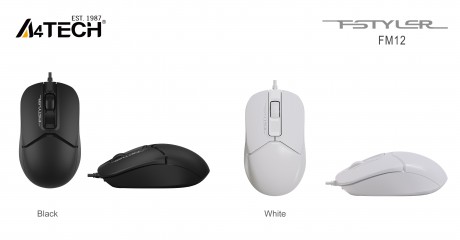 A4 TECH FM12 OPTIK MOUSE USB SİYAH 1200 DPI