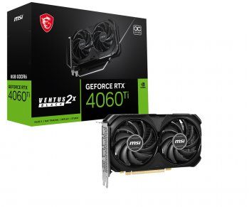 MSI GEFORCE RTX 4060 TI VENTUS 2X BLACK 8G OC GDDR6 8GB GDDR6 DP HDMI 128Bit 