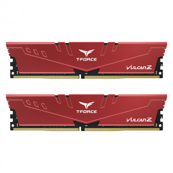 Team T-Force Vulcan Z Red 16GB 2x8GB 3200Mhz CL16 DDR4 Gaming Ram (TLZRD416G3200HC16FDC01)