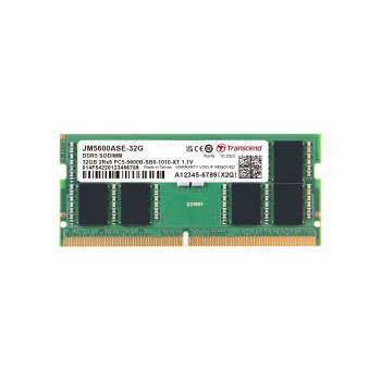 Transcend 32GB(1x32GB) 5600Mhz SODIMM CL46 DDR5 Notebook Ram (JM5600ASE-32G)