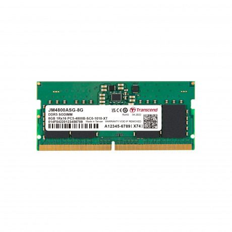 Transcend 8GB(1x8GB) 4800Mhz SODIMM CL40 DDR5 Notebook Ram (JM4800ASG-8G)